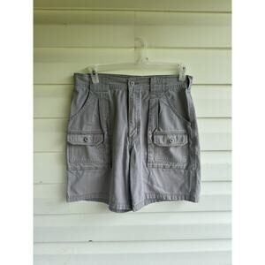 Cabelas Shorts Women’s 12 7 Pocket Hiker Cargo Shorts Inseam 8" Outdoor Grey